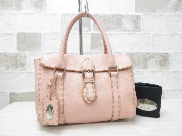 極美品□フェンディ FENDI□ハンド バッグ ミニバッグ レザー