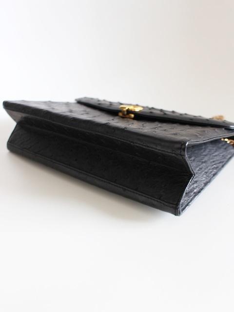 ☆GUY LAROCHE☆ギラロッシュ オーストリッチ 2WAYバッグ ブラック 