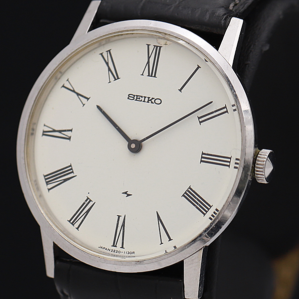 メンズ 希少◎SEIKOセイコー シャリオ ホワイト文字盤 メンズ