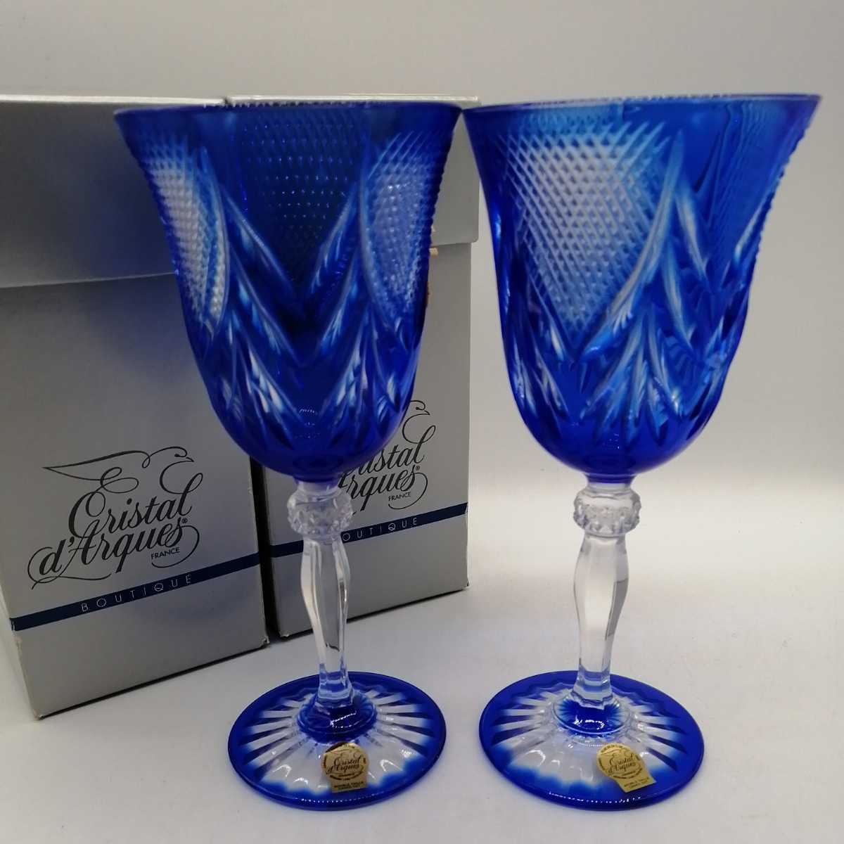 未使用☆Crystal Darques☆クリスタルダルク☆クリスタルワイングラス 