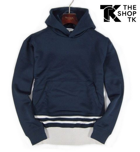 A月01785新品▼ タケオキクチ プルオーバーフーディ 【 XL 】 ネイビー系 スウェード パーカ 裏起毛 THE SHOP TK プルオーバーフーディー