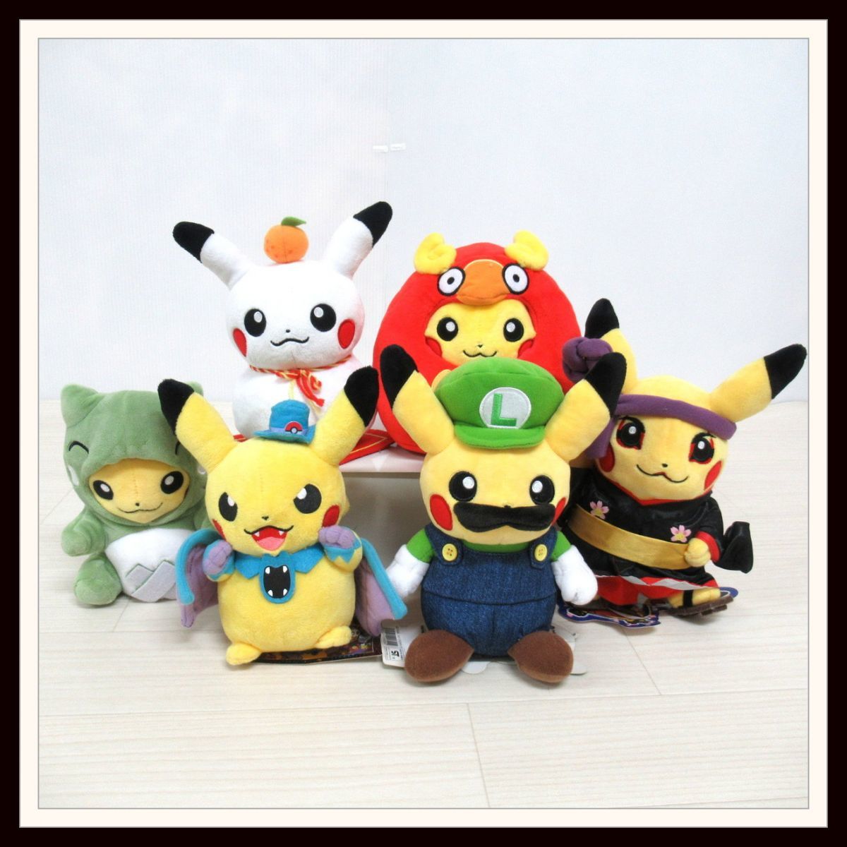 良品】ポケモンセンター ピカチュウ ぬいぐるみ 6点セット/日本 