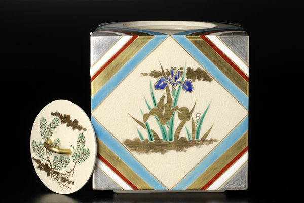 古美味】鳴滝窯 橋本城岳造 色絵五節句文水指 茶道具 保証品 Tj7C(水指 