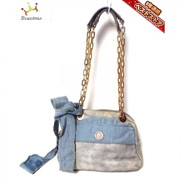 トリーバーチ TORY BURCH ショルダーバッグ - レザー×化学繊維 ライト トリーバーチ TORY BURCH ショルダーバッグ - レザー×化学繊維 ライト
