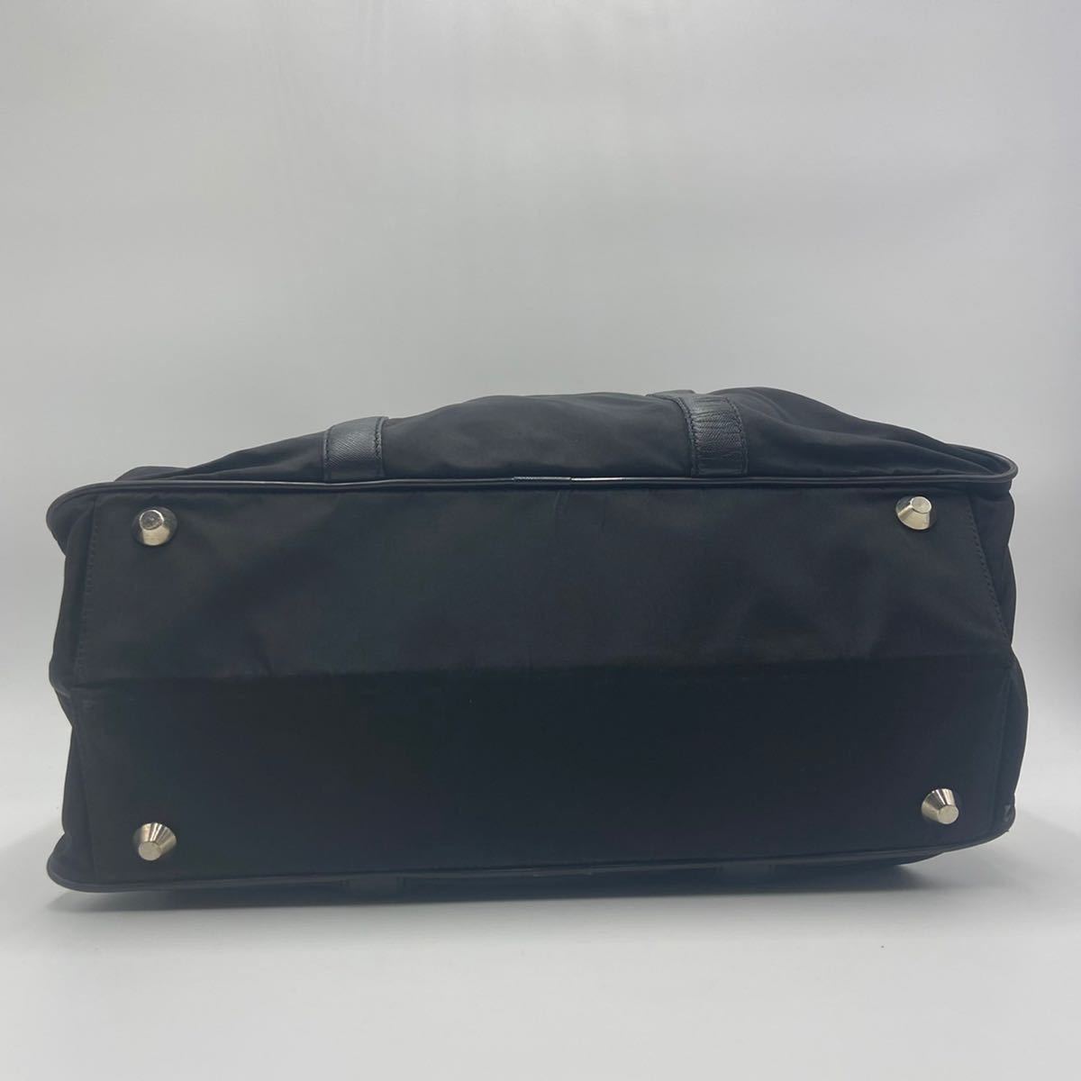 1円《光る逆三角形》PRADA プラダ ボストンバッグ トート テスート