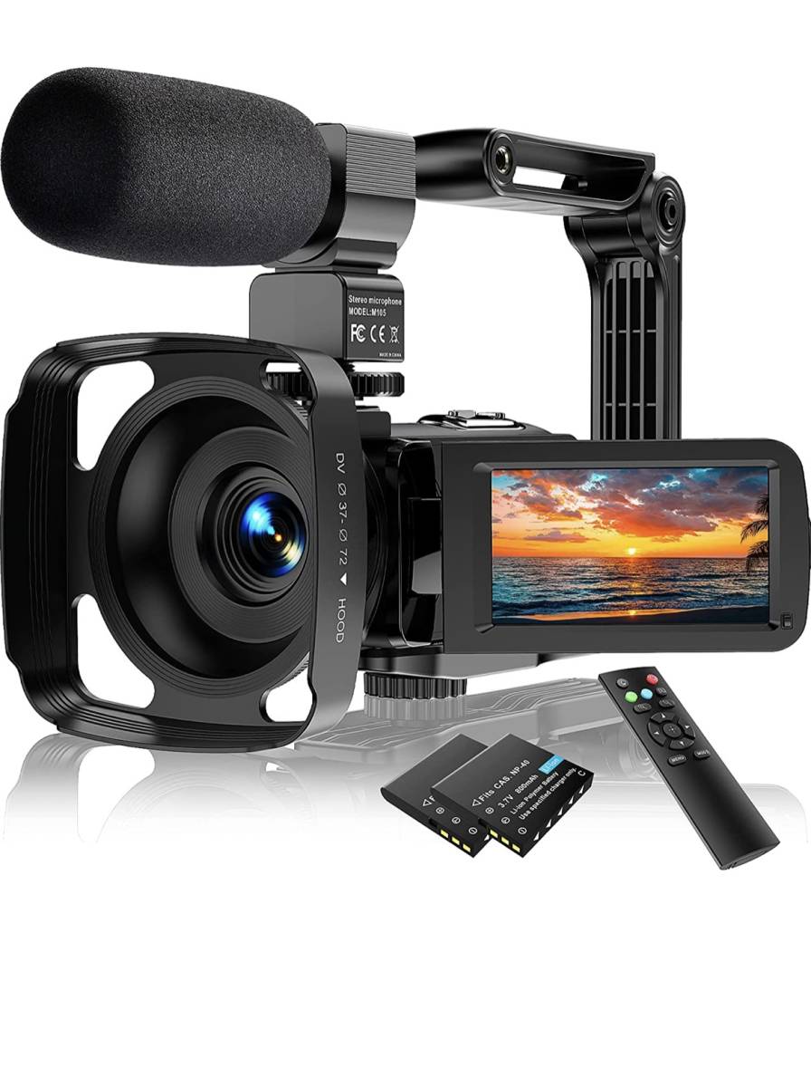 ACTITOP ビデオカメラ 4K HD1080p 外部マイク付き 昨年購入したACTITOP
