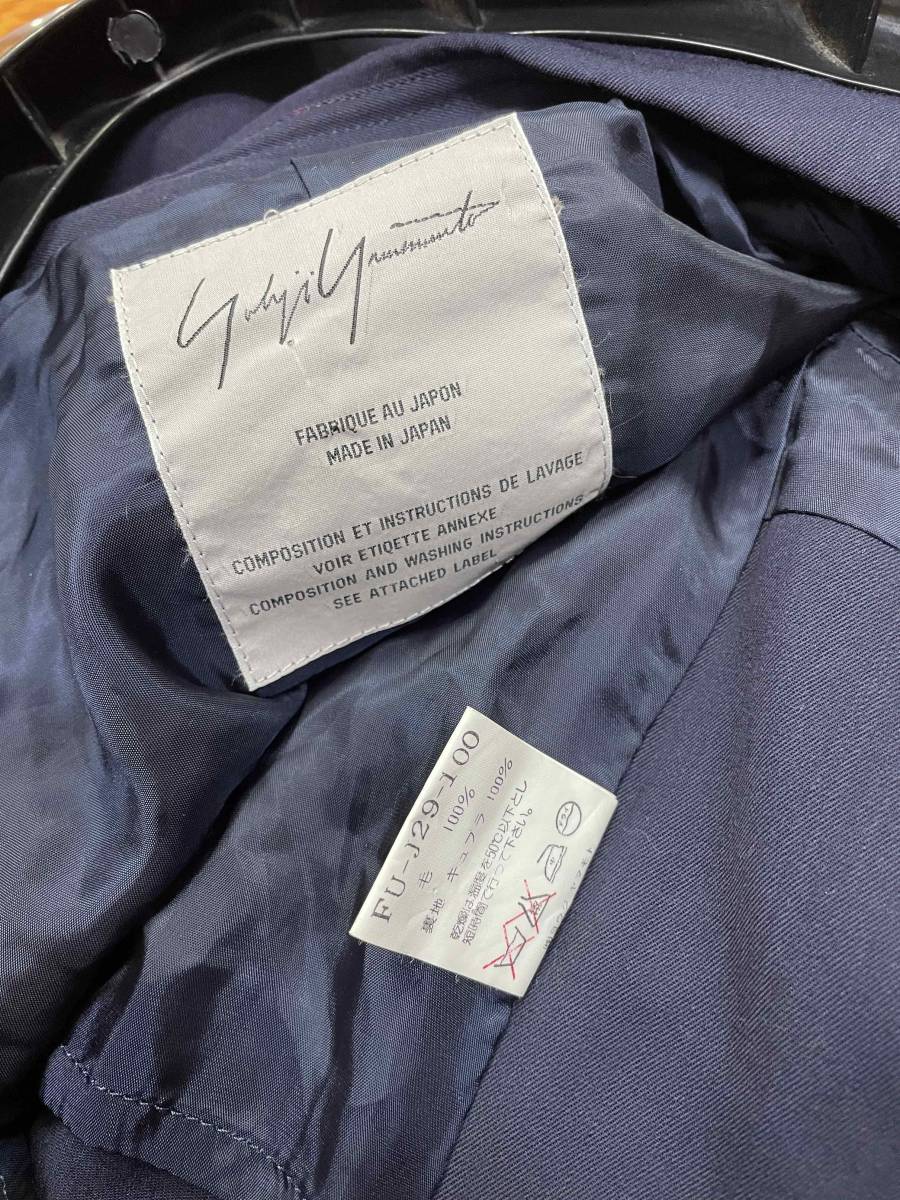 Yohji Yamamoto/ヨウジヤマモト】Wool Shirt Jacket NAVY 変形デザイン