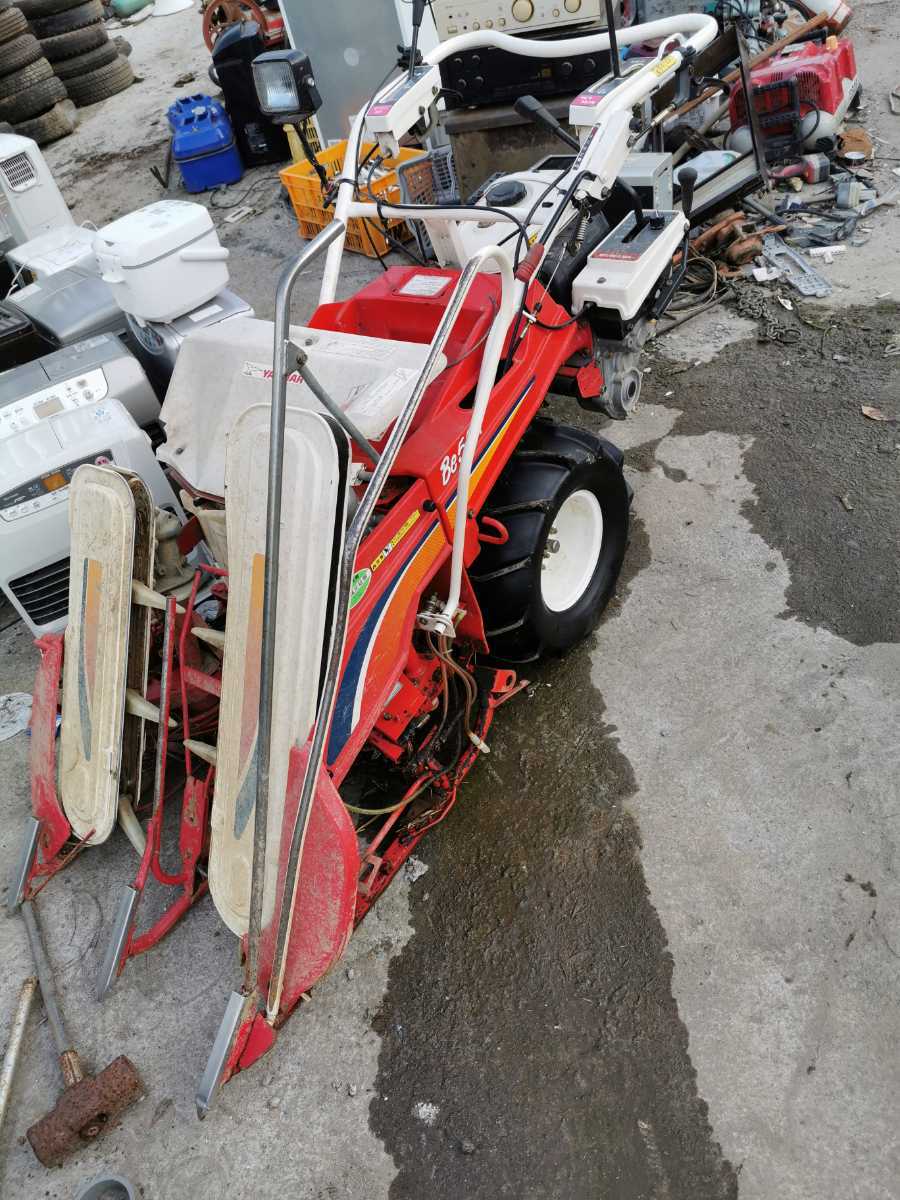 動作OK YANMAR ヤンマー 2条刈り バインダー Be50A ， ガソリン 