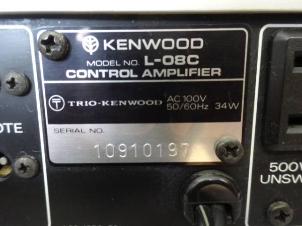 KENWOOD コントロールアンプ/プリアンプ L-08C 点検済み/完動
