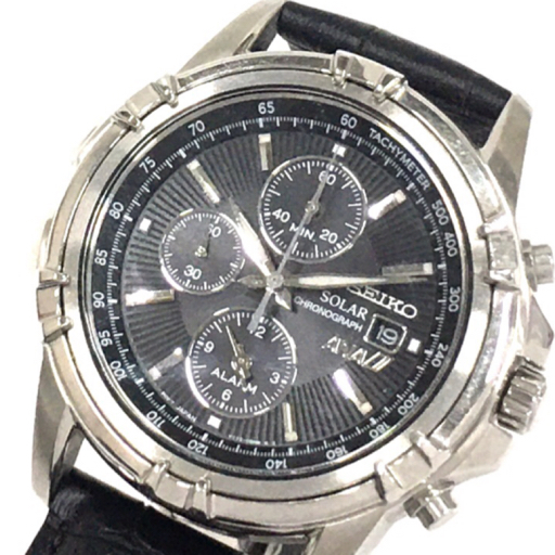 SEIKO クロノグラフ ソーラー ANA限定モデル デイト セイコー ANA V172 