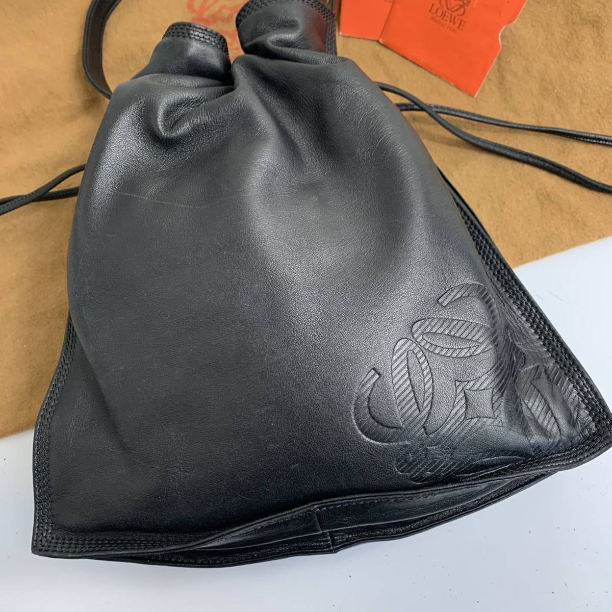 1円 LOEWE ロエベ アナグラム ナッパレザー ワンショルダーバッグ 