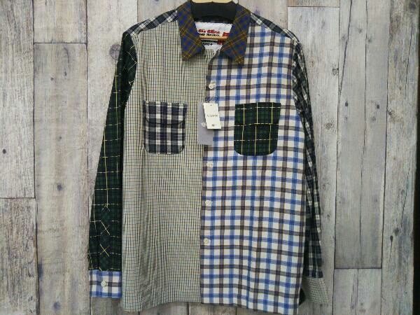 BEAMS PLUS 長袖シャツ CRAZY COLOR チェック メンズ L ビームス プラス パッチワーク コットン 店舗受取可