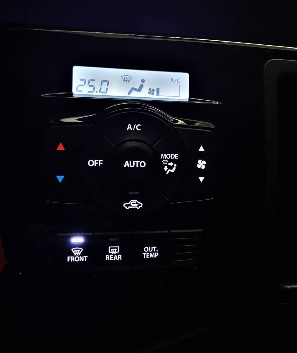 アルト ワークスHA36Sエアコンパネル青LED打ち替え アルト ワークス