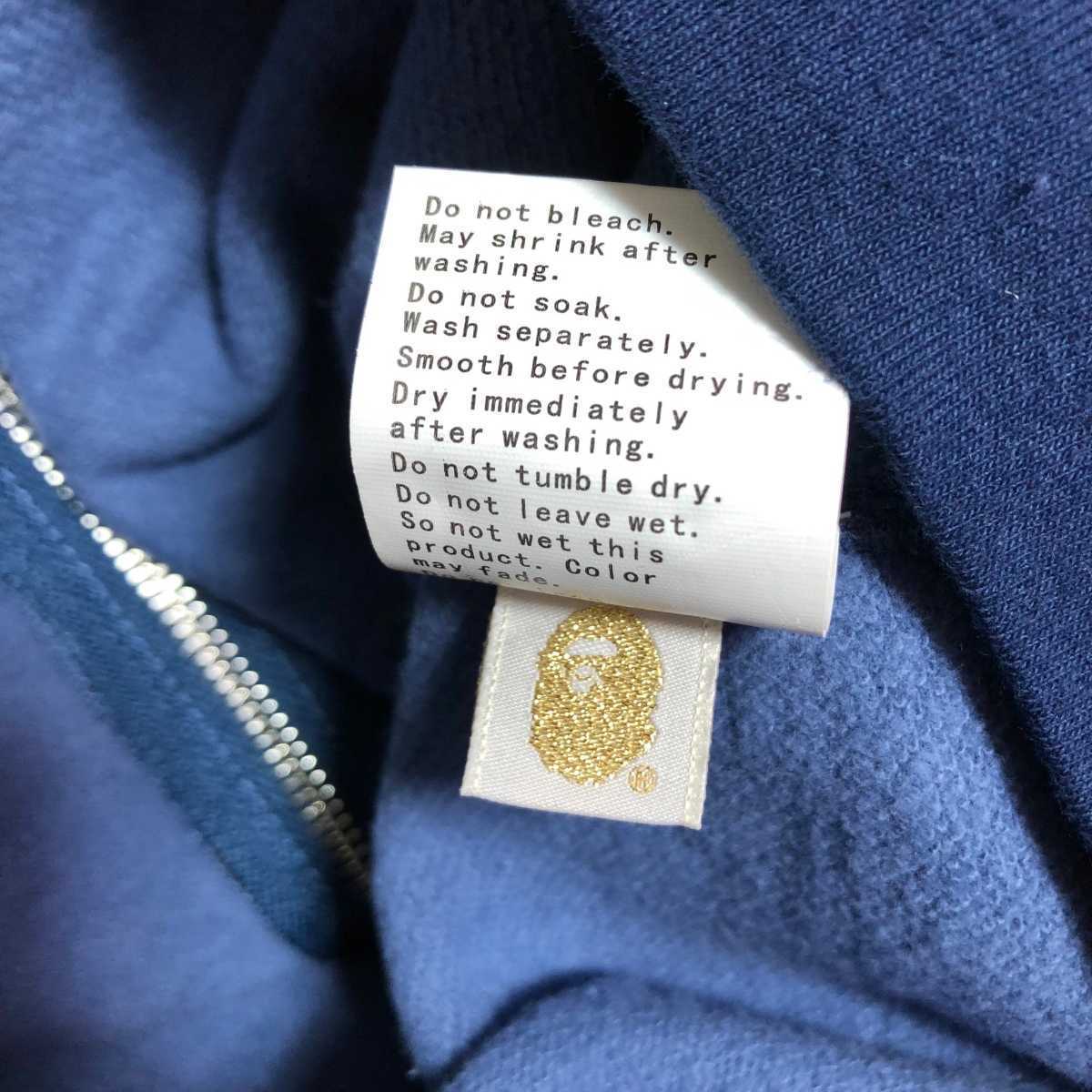 XL 超美品 BAPE a bathing ape COLOR CAMO SHARK FULL ZIP HOODIE BLUE 