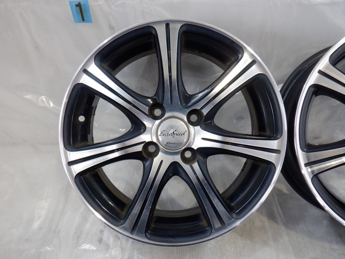 ☆GE6 フィット☆ 4H 100 5.5J +45 15インチ 社外品 MANARAY SPORT 