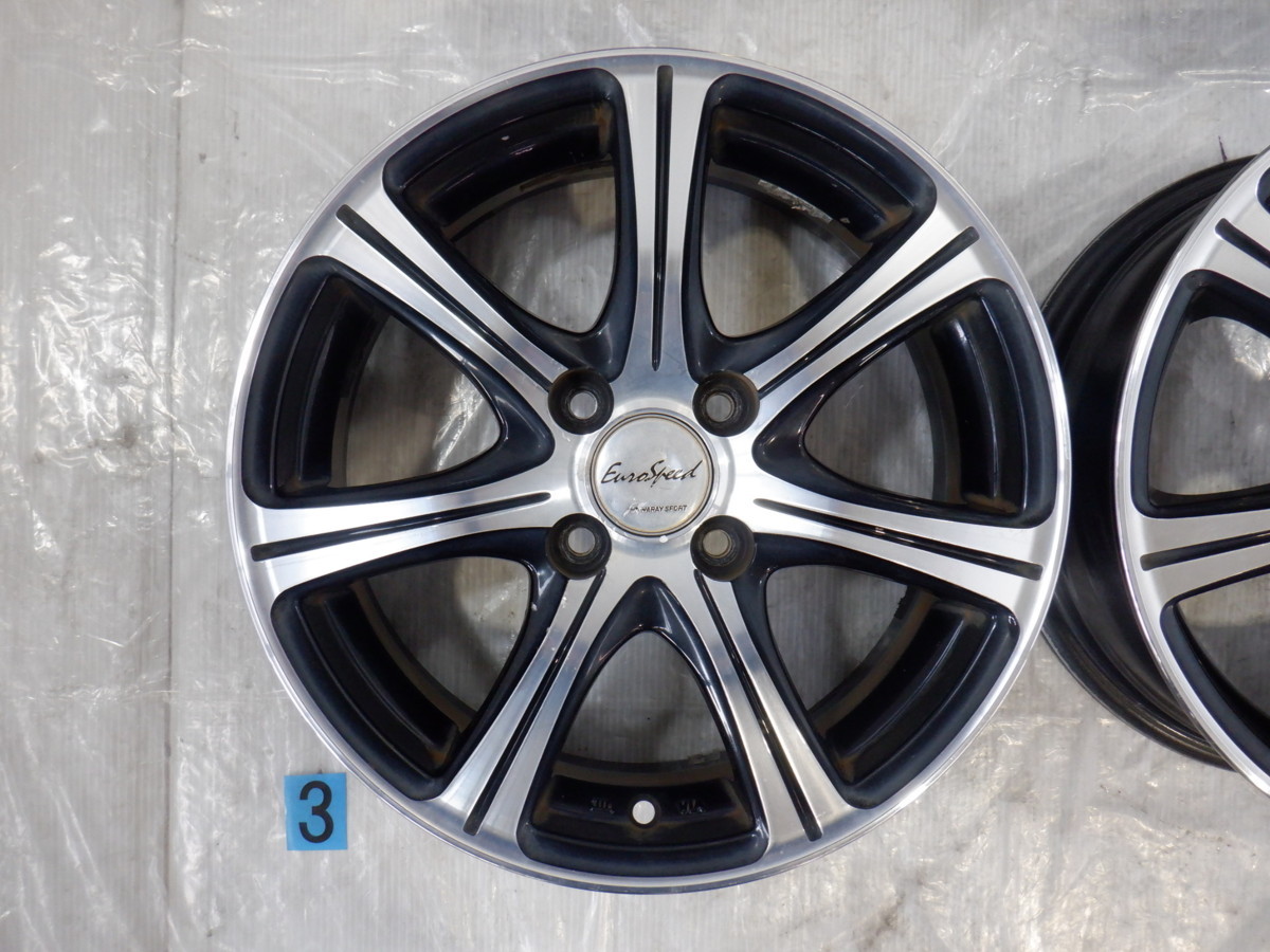 ☆GE6 フィット☆ 4H 100 5.5J +45 15インチ 社外品 MANARAY SPORT