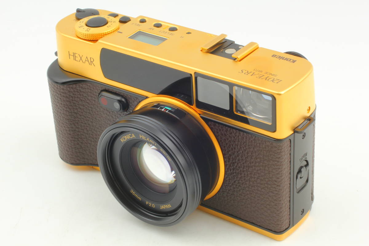 2009007】ほぼ新品箱付き Konica コニカ Hexar ヘキサー Gold 120周年