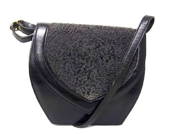 1円 YVES SAINT LAURENT イヴサンローラン ヴィンテージ レザー×ボア