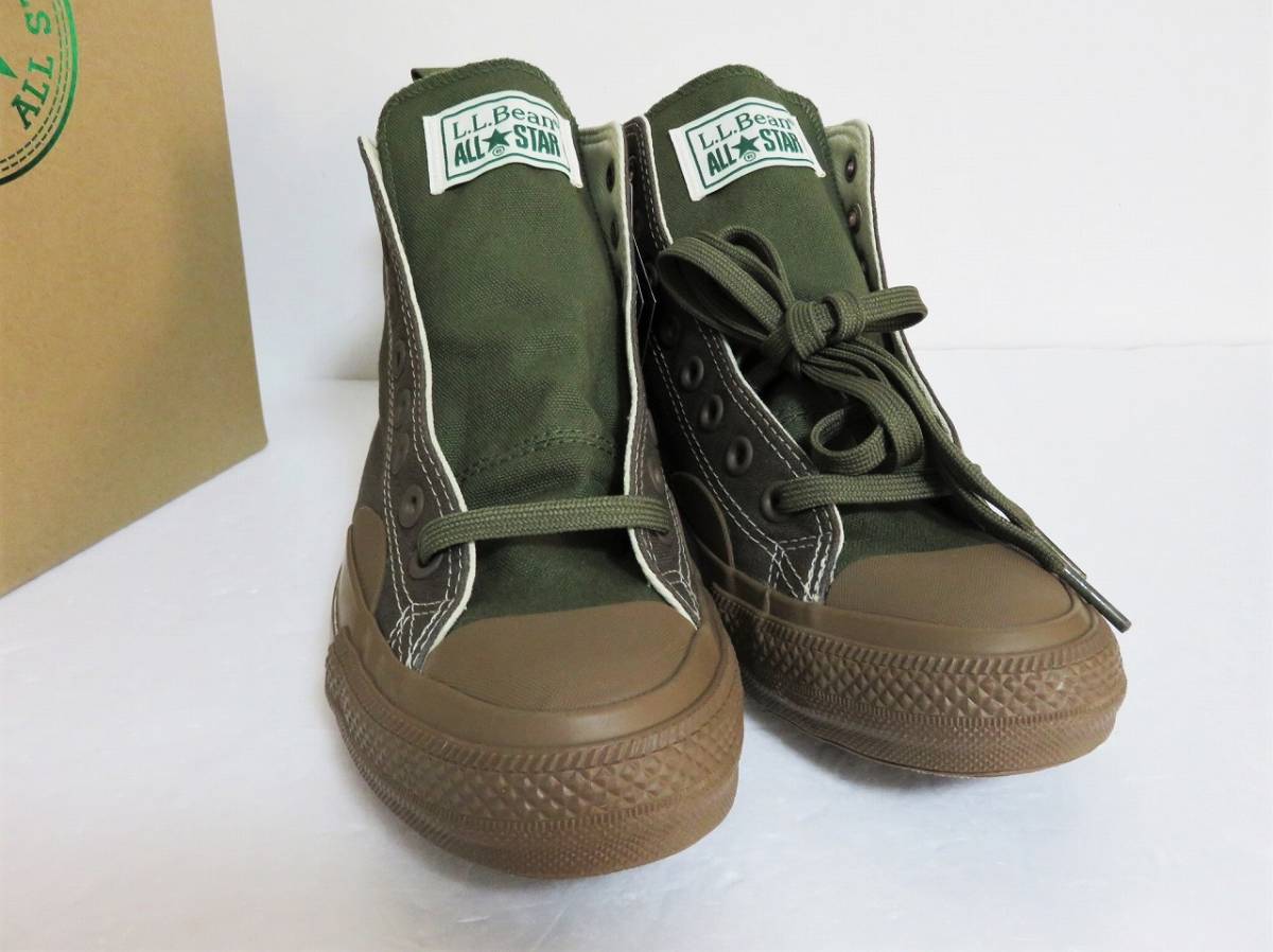 送料無料 新品 CONVERSE ALL STAR 100 L.L.Bean HI 26 オリーブ 撥水 