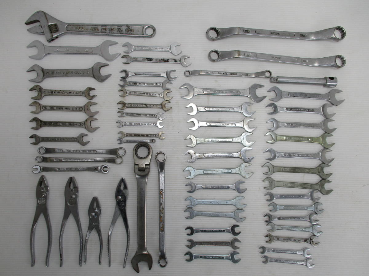 B63☆KTC、TONE、TOYOTA工具セット☆モンキー、プライヤー、メガネ  