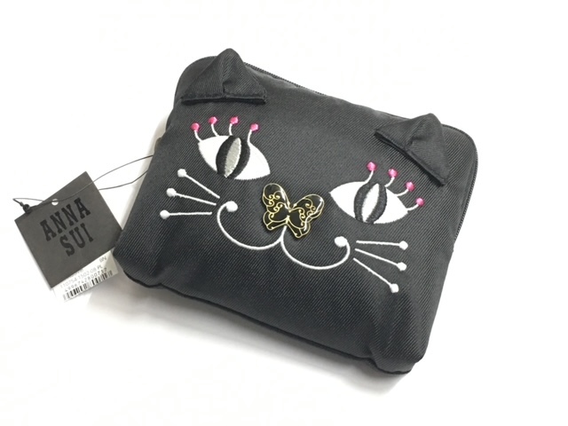ANNA SUI】（NO.4256）アナスイ 小花フリルエコバッグ ネコポーチ付 