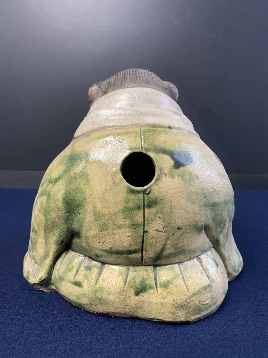 信楽焼 たぬき 置物 高さ23cm 陶器 縁起物 7号大願成就狸 ta-0393