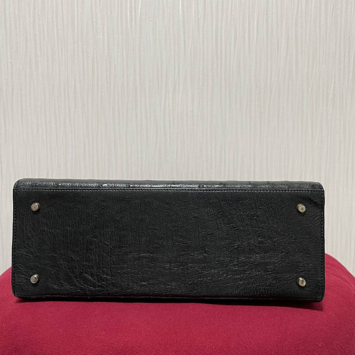☆定価50万☆1円スタート オーストリッチ ケリー ハンドバッグ カデナ 
