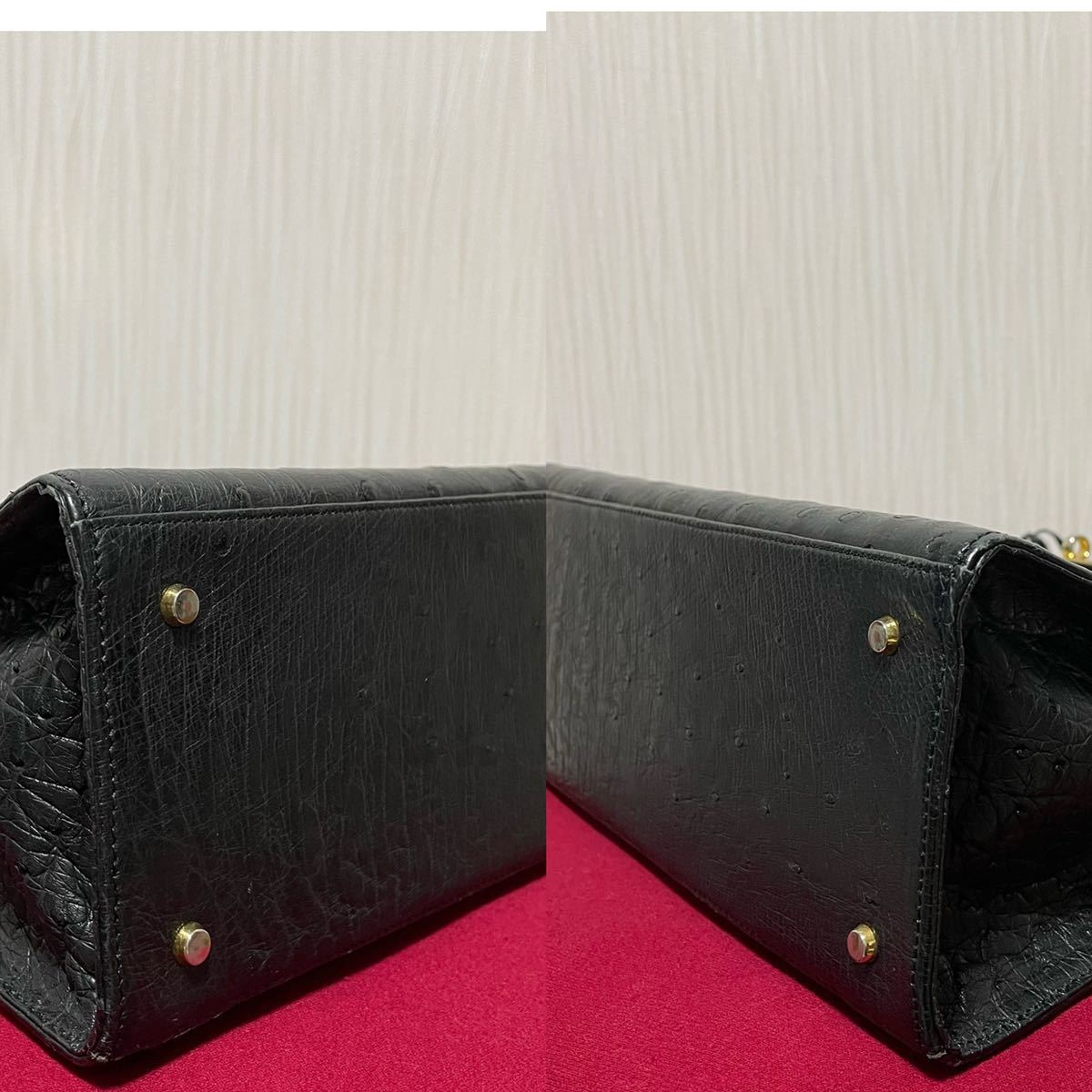 ☆定価50万☆1円スタート オーストリッチ ケリー ハンドバッグ カデナ 