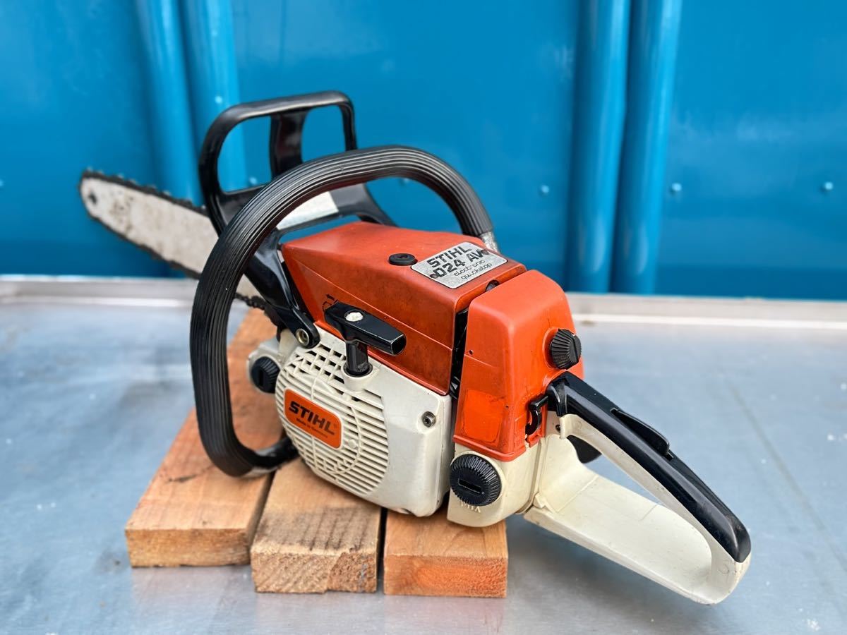 動作ok STIHL 024AVEQ スチール チェーンソー エンジン 