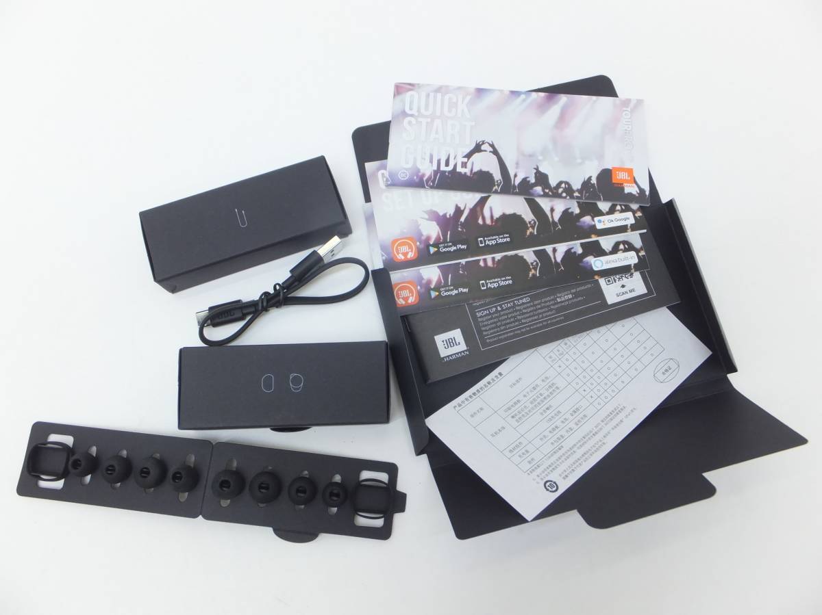 52SA☆JBL TOUR Pro+ TWS [BLTOURPROPTWSBLK] ハイブリッドノイズキャンセリング搭載完全ワイヤレスイヤホン 中古 JBL Tour TWS MOST The sale