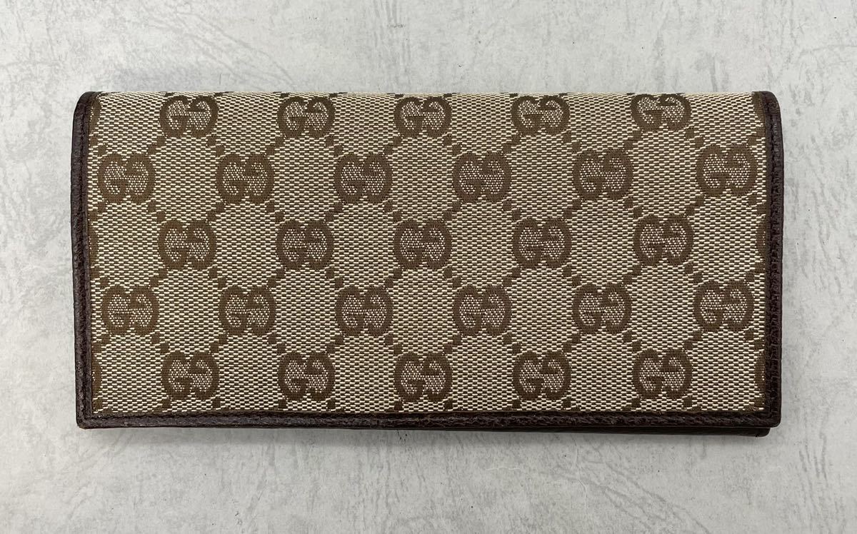 FN5537A 1000円スタート GUCCI/グッチ GG グッチシマ 長財布 2つ折り 