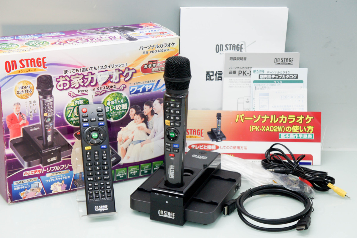 1円～SALE! 美品 ON STAGE パーソナルカラオケ 内蔵700曲 採点機能