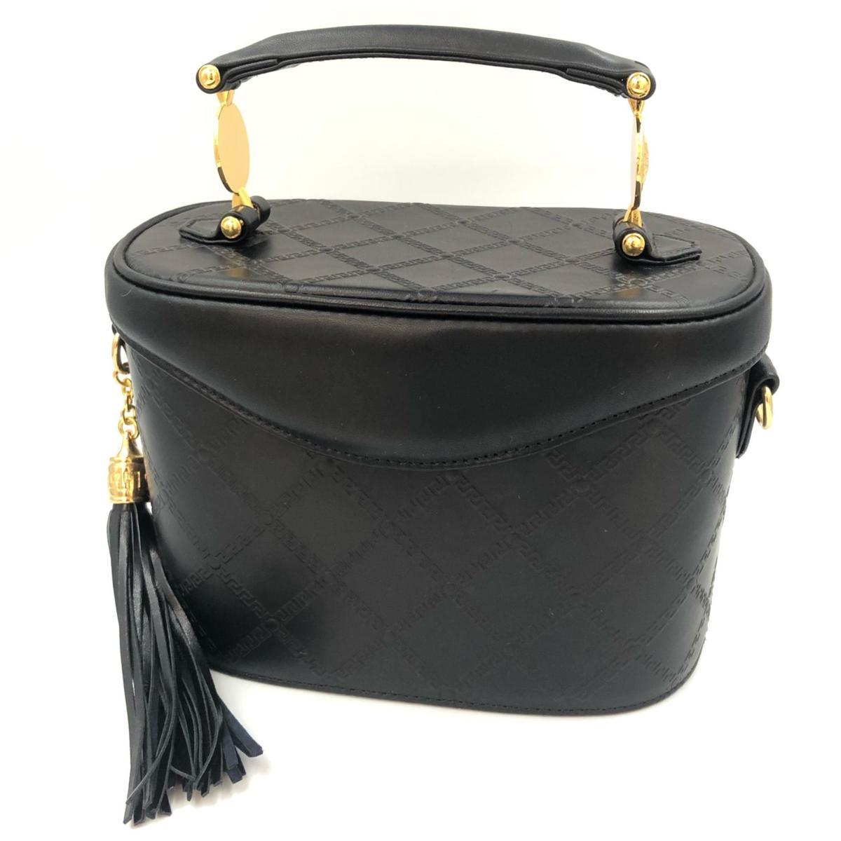 VERSACE ヴェルサーチ バニティバッグ 2WAYチェーンショルダー レザー