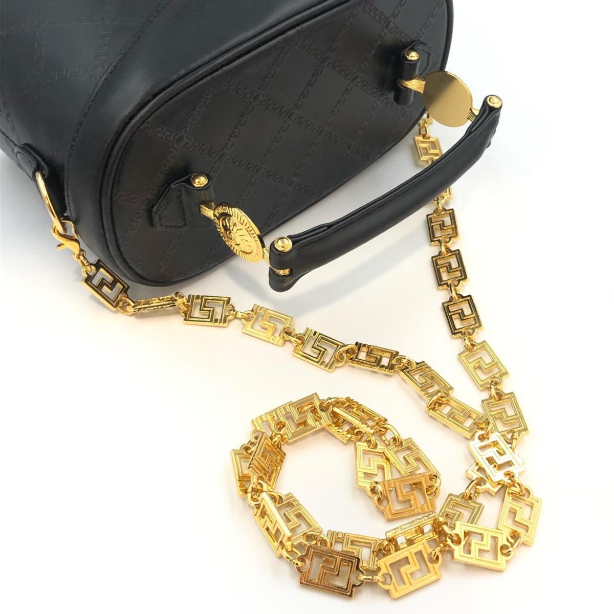VERSACE ヴェルサーチ バニティバッグ 2WAYチェーンショルダー レザー