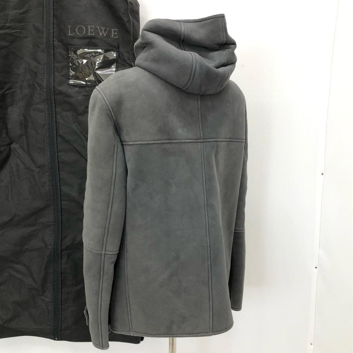 1円 LOEWE ロエベ ムートンコート グレー系 サイズ 50 メンズ アウター 