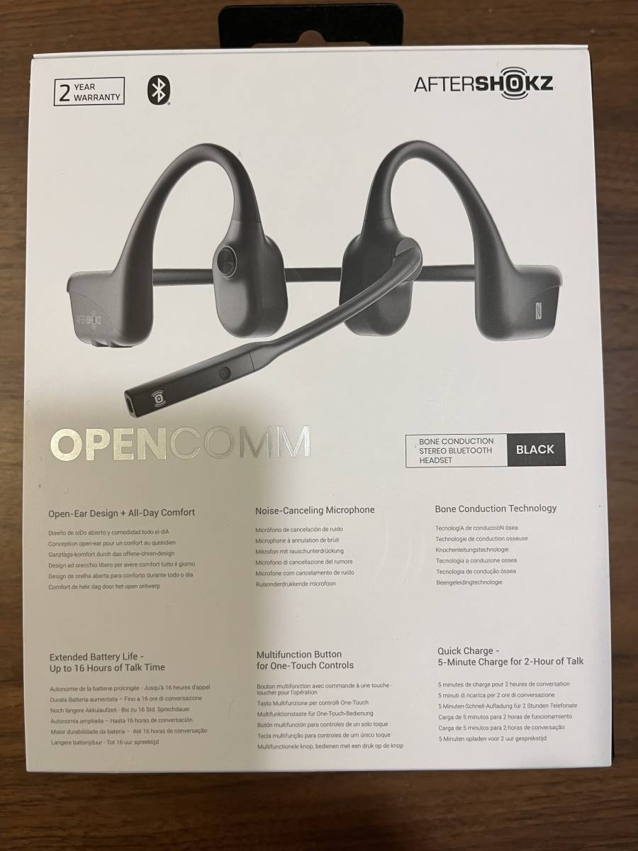 Shokz AFT-EP-000028 [OPENCOMM 骨伝導ヘッドセット Bluetooth対応