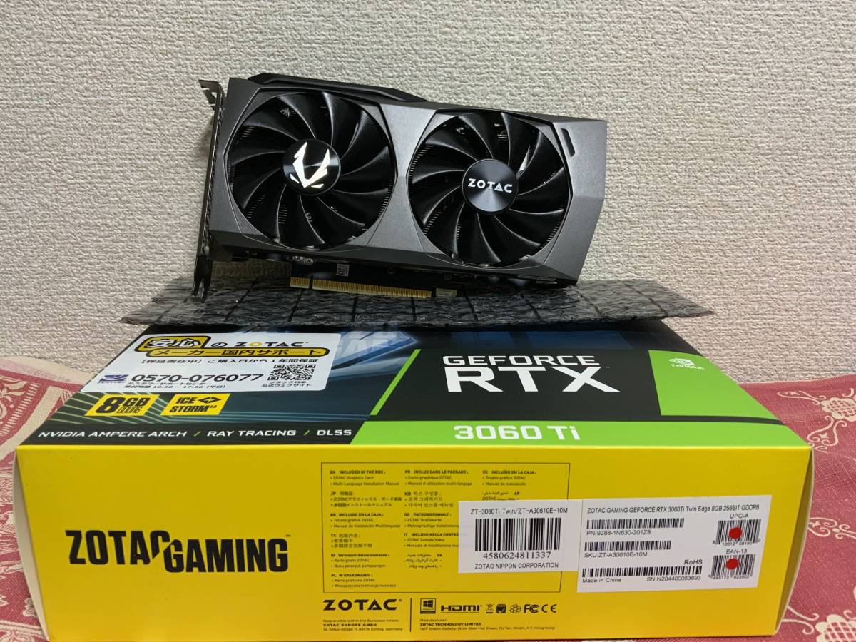 非LHR non-LHR RTX3060Ti ZOTAC GAMING GEFORCE RTX 3060Ti Twin Edge  