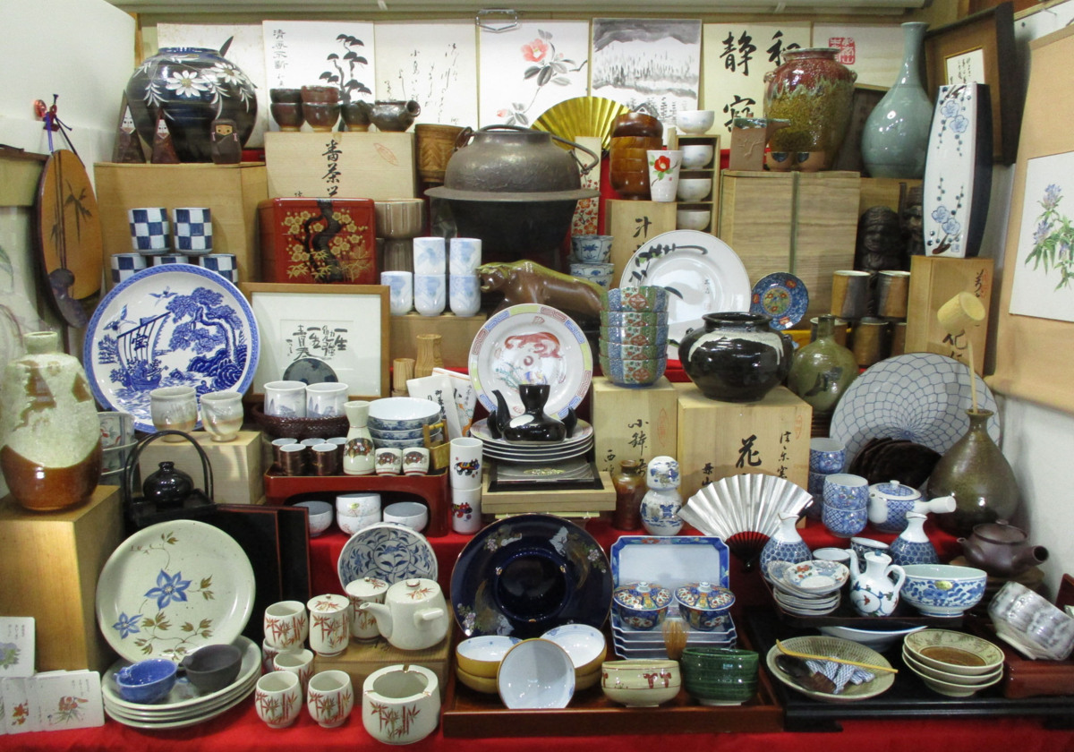 1532 茶道具 華道具 等 大量/茶碗 釜 重箱 菓子器 茶杓 盆 柄杓 小鉢