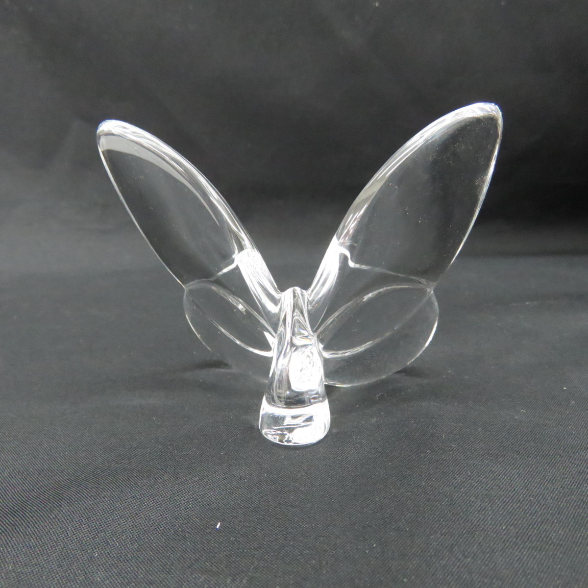 中古品】Baccarat バカラ ラッキーバタフライ クリア フィギュリン 