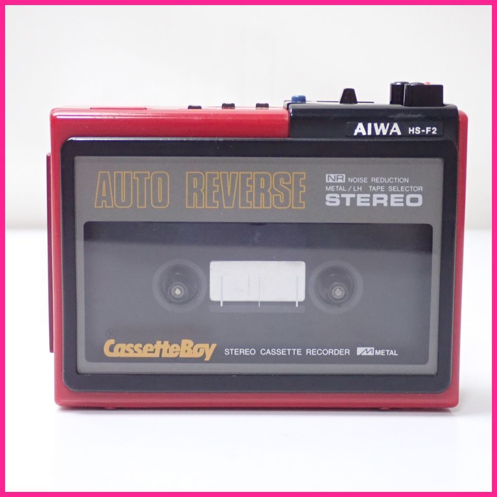 ☆AIWA/アイワ カセットボーイ HS-F2/レッド/ポータブルプレーヤー
