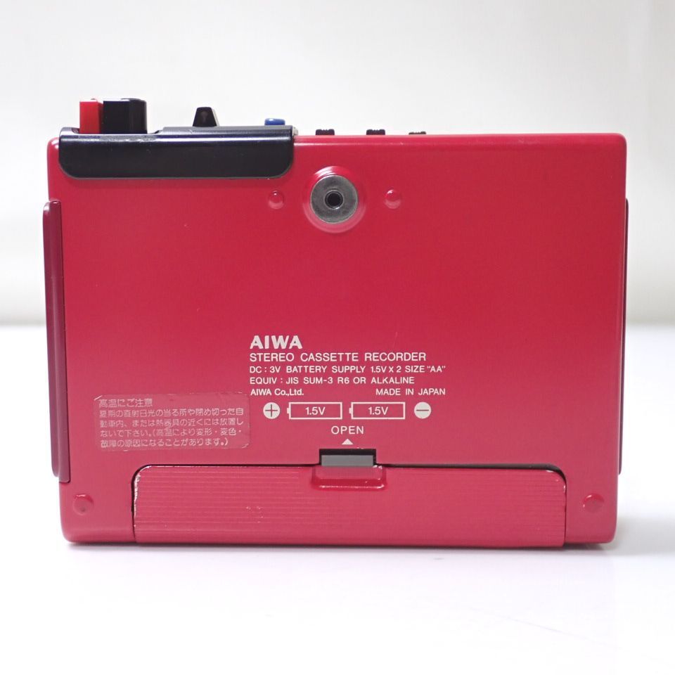 ☆AIWA/アイワ カセットボーイ HS-F2/レッド/ポータブルプレーヤー