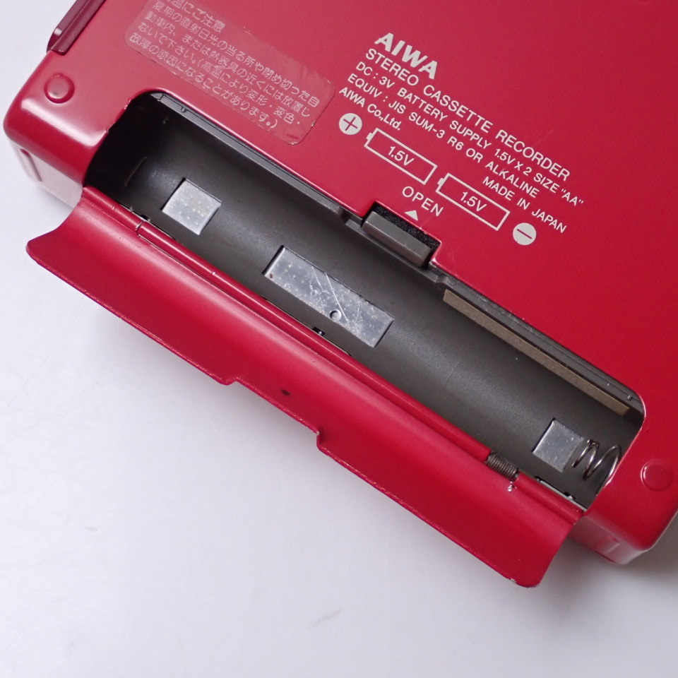 ☆AIWA/アイワ カセットボーイ HS-F2/レッド/ポータブルプレーヤー