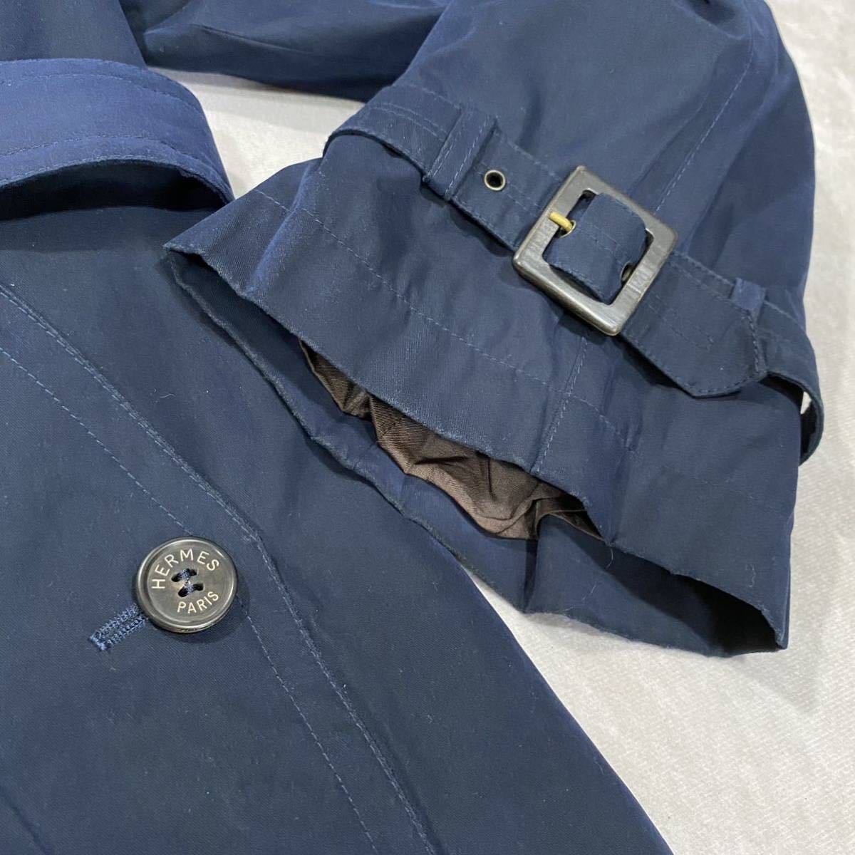 エルメス/HERMES】トレンチコート ロング丈 フランス製 (52/XL 