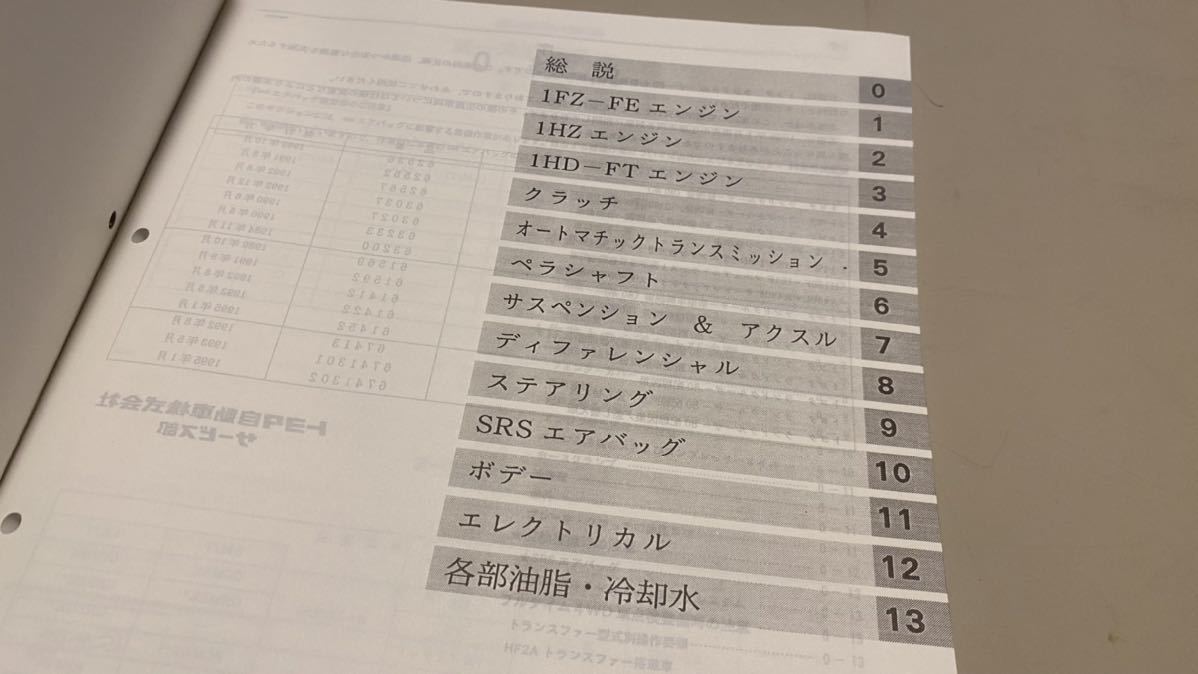 トヨタ ランドクルーザー80 修理書/追補版 ランクル E-FJ80G系・U