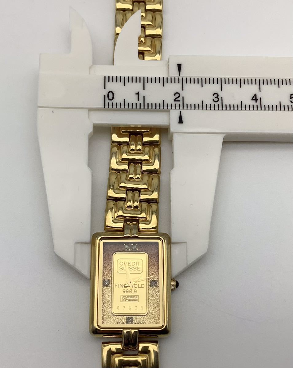 40) ELGIN USA CREDIT SUISSE FINE GOLD クォーツ レディース腕時計