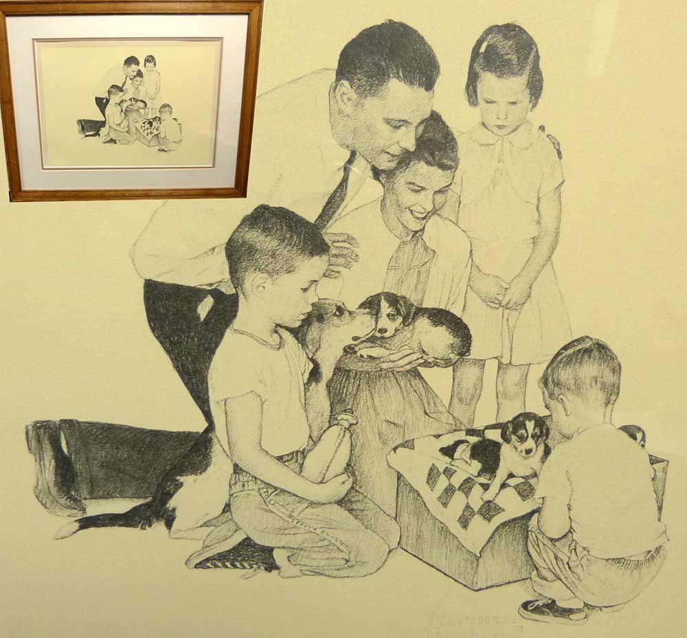 絵画 ノーマン・ロックウェル 『家族の一員』 美術品・アンティーク・コレクション 絵画 ノーマン・ロックウェル