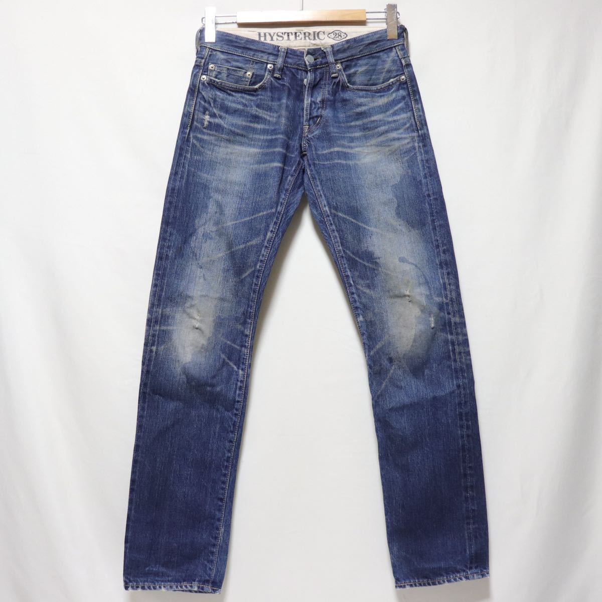 人気商品【hysteric glamour】ダメージ加工/スタッズ デニム パンツ 