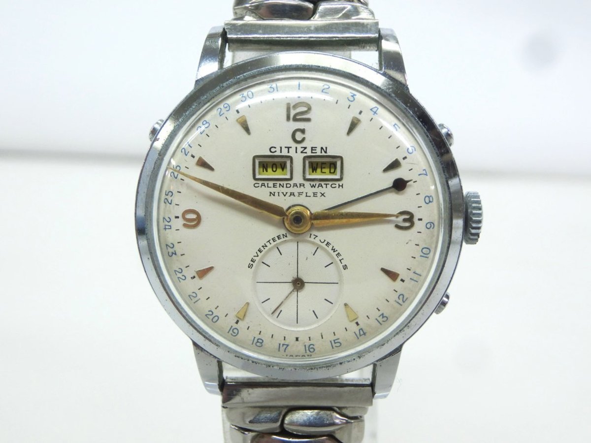 H-8263】CITIZEN シチズン NIVAFLEX CALENDAR WATCH ニバフレックス