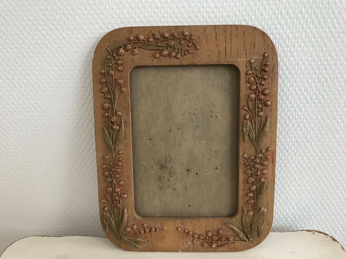 フランス アンティーク フレーム スズラン すずらん 額 ガーランド