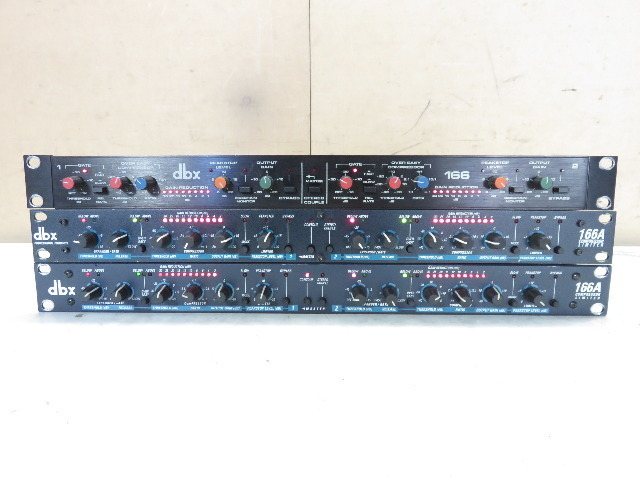 【1円スタート！】dbx コンプレッサーリミッター 166A / 186 【3個セット】 動作良好 ハ9366 D1